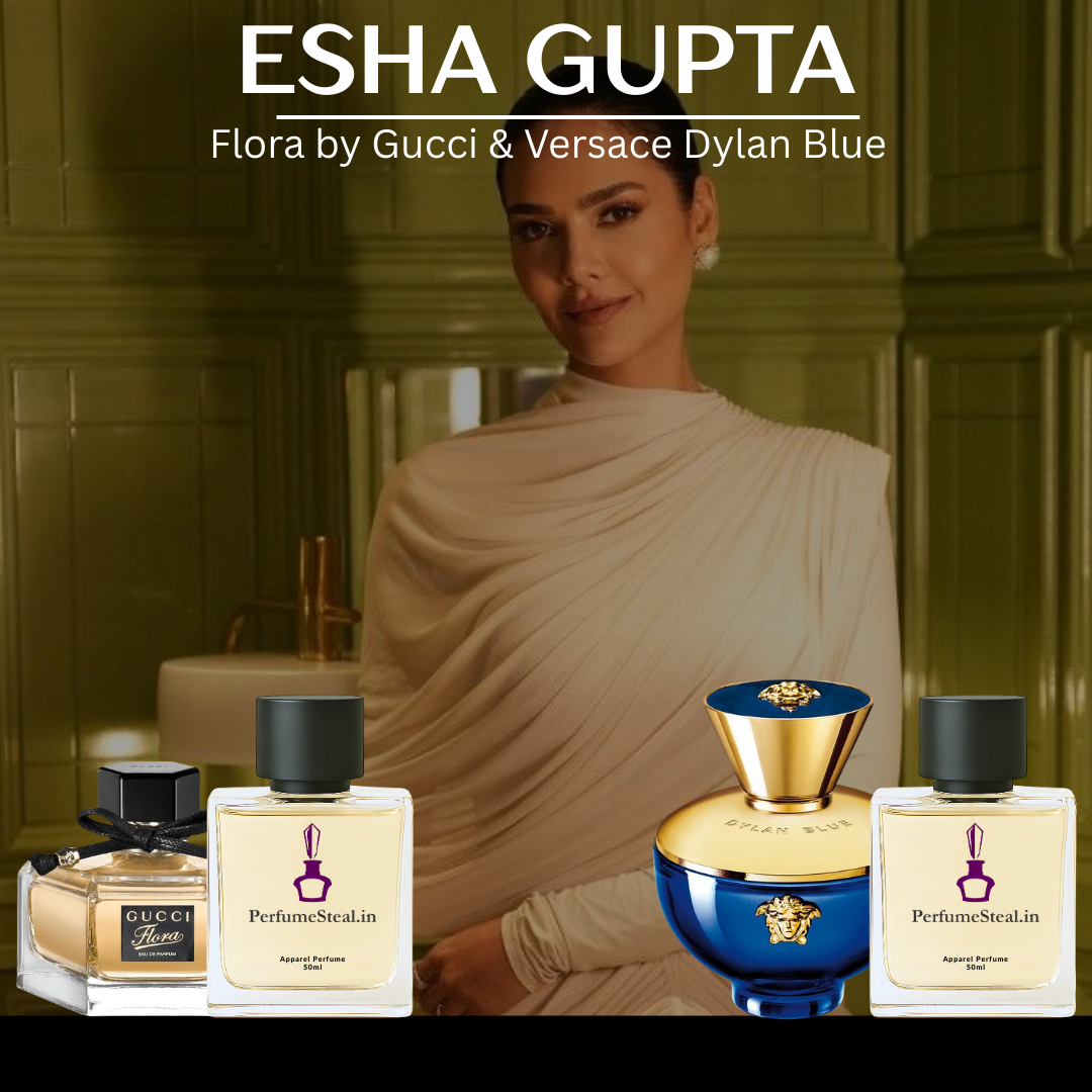 Esha Gupta - Flora by Gucci & Versace Dylan Blue 50ml Combo