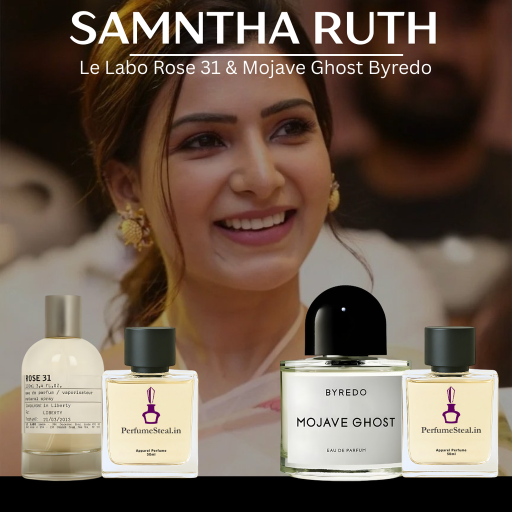 Samantha Ruth Prabhu - Le Labo Rose 31 & Byredo Mojave Ghost  2 x 5ml Combo
